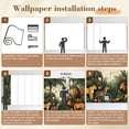 thumbnail image 5 of Wallpaper Majestic Jungle Scene Lions Cheetah Elephant Tropical Peel and Stick Wall Murals 100"H x 144"W Removable PVC Wall Paper Self-Adhesive Wall Paintings Art Decor for Bedroom Living Room, 5 of 7