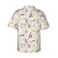 thumbnail image 3 of Daiia Lavender Flowers Hawaiian Shirt for Men Gentle Cotton Regular Short Sleeve Casual-3X-Large, 3 of 9