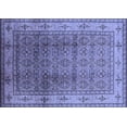 thumbnail image 1 of Ahgly Company Machine Washable Indoor Rectangle Oriental Blue Industrial Area Rugs, 7' x 9', 1 of 4