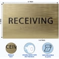 thumbnail image 2 of ADA CENTRAL SIGNS - 6" X4" Receiving Sign - ADA Compliant Tactile Graphics Grade 2 Braille Text| Wall Mount Loading Dock Forklift Plastic Sign for Business Work Site & Warehouse Visitors, 2 of 7