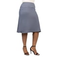 thumbnail image 6 of Plus Size A Line Elastic Waist Knee Length Skirt, 6 of 10