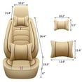 OTOEZ Car Seat Covers Luxury Leather 5Seats Full Set Protector