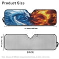 thumbnail image 6 of Binienty Ice and Flame Dragon Car Windshield Sun Shade for Jeep Wrangler TJ JK JKU Sport Foldable Automotive Front Windshield Sun Visor UV Rays Protector Auto Accessories, 6 of 7