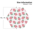 thumbnail image 2 of Rateoe Strawberry Drawing Drink Coasters Set of 4 Leather Coasters Spill Protection for Table Desk,Durable and Non Slip Leather Coaster ,4 Inches Drink Mats-Hexagon, 2 of 6