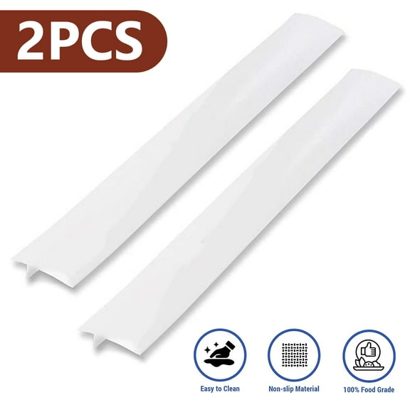 Silicone Kitchen Stove Counter Gap Covers, Heat Resistant Kitchen Counter Gap Non-Tacky Filler Seals Spills Between Counter, Stovetop, Oven, Washer, Set of 2 (21 Inches, White)
