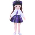 thumbnail image 2 of Preciosa Muñeca de 23 Cm, Muñeca de 6 Puntos, Juego de Vestir con Zapatos Y Vestido, Muñeca de Moda, Muñeca de Princesa para Niñas, Púrpura Sunnimix muñeca de rótulas, 2 of 4