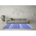 thumbnail image 3 of Ahgly Company Machine Washable Indoor Rectangle Abstract Blue Contemporary Area Rugs, 2' x 4', 3 of 4