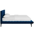 thumbnail image 3 of Julia Queen Biscuit Tufted Performance Velvet Platform Bed Navy, 3 of 6