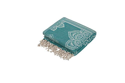 Infusezen 100% Cotton Peshtemal Reversible Turkish Towel For The Bath Beach Or 