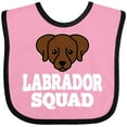 thumbnail image 3 of Inktastic Dog Chocolate Labrador Squad Boys or Girls Baby Bib, 3 of 4