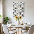 thumbnail image 6 of Canvas Wall Art Blue Gray Spring Floral Canvas Art Print Vintage Botanical Leaf Farmhouse Pictures Wall Decor for Living Room Bedroom Artwork Decorations Stretched Framed Ready to Hang 20"x30", 6 of 9