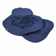 thumbnail image 5 of Glory Max Bucket Boonie Hat with Neck Flap Cover Sun Safari Wide Brim Fishing Cap Navy, 5 of 6