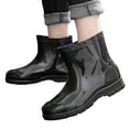 thumbnail image 3 of NOKIO Men'S Casual Outdoor Waterproof Ankle Rain Boots Mens Rain Boots Hardwearing Anti Skidding Patchwork Slip On Waterproof Non Slip Plastic Cement Rain Shoes Rain Ankle Boots, 3 of 5