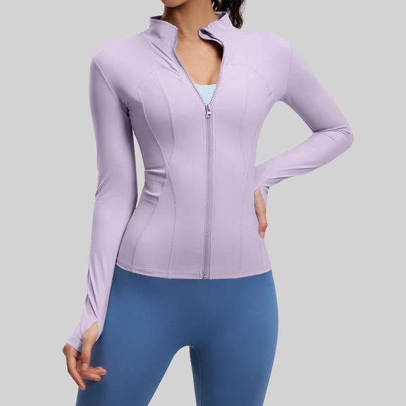 TaTaai Ladies Slim Fit Yoga Sports Jacket Fashion Nude Feeling Tight Fitness Outerwear for Running Training Workout Gym Daily Wear Gift