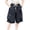 Navy, variant on Girls Bermuda Cargo Shorts Kids Elastic Drawstring Waist Lightweight Loose Fit Mid Shorts with Pockets Summer Casual Streetwear Shorts(Hot Pink,15-16 Years)