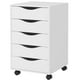 thumbnail image 1 of Archivador, Mueble de Oficina, Soporte para Impresora con Cinco Cajones, 40 × 66 × 60 cm (Blanco), 1 of 7