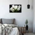 thumbnail image 3 of ZHONGYUTONG Tulip Wall Art Canvas Flower Pictures Wall Decor Elegant Floral Painting Print for Bathroom Living Room Decor Framed (12.00" x 18.00"), 3 of 5