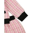 thumbnail image 3 of One opening Toddler Kids Baby Girl Pink Plaid Coat Top Mini Skirts Formal Party Pageant Outfits 2PCS Clothes Set, 3 of 5