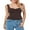 Brown, variant on Women Solid Color Camisoles Sleeveless Tops Summer Slim Navel Vests Crop Tops Streetwear