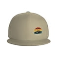 thumbnail image 3 of DouZhe Flat Brim Cap Snapback Hat, Retro Rainbow Car Prints Adjustable Yellow Adult Baseball Cap, 3 of 6