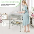 thumbnail image 4 of INFANS Table à Langer pour Bébé avec Baignoire, Station de Commode à Couches Pliable avec Roues de Soutien de Bain Amovibles, Support de Rangement Imperméable pour Matelas, Support d'Organisateur Portable pour Nouveau-Né Nourrisson, 4 of 9