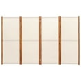 thumbnail image 2 of vidaXL 4-Panel Room Divider Cream White 280x180 cm, 2 of 4