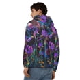 thumbnail image 4 of Wukai Starry Night Iris Field Print Men's Zip-Up Hoodie,Fleece Full-Zip Hoodie for Men, Hooded Sweatshirt-3X-Large, 4 of 5
