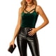 thumbnail image 5 of INSPIRAR CHIC Tops de Cami de Terciopelo de Tirantes Espagueti Casual para Mujeres S Verde Oscuro, 5 of 6