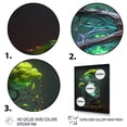 thumbnail image 3 of Designart Bonsai Swirl Tree Neon I Canvas Wall Art, 3 of 5