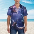 thumbnail image 4 of Balery Enchanted Forest Stag Gathering Print Men's Hawaiian Shirts Short Sleeve Beach Shirt Relaxed Fit Vacation Button Down Shirts-XX-Large, 4 of 9