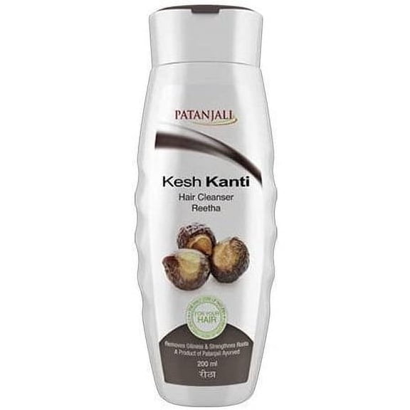 Pack Of 5 - Patanjali Kesh Kanti Reetha Hair Cleanser Shampoo - 200 Ml (6.76 Oz)