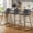 Gray, variant on Aufeile 30" Counter Height Bar Stools Set of 2 – Modern Faux Leather Barstools with Back & Metal Legs, Kitchen Bar Chairs for Island, Dining Room, Dark Brown