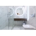 thumbnail image 1 of AUDREY LED Round Framed LED Mirror 26" with Front and Backlight, High Lumens, Stepless Dimmable Wall Mirrors with Anti-Fog, Shatter-Proof, Smart Memory, 3 Colors, Double LED Light, Touch Button., 1 of 3