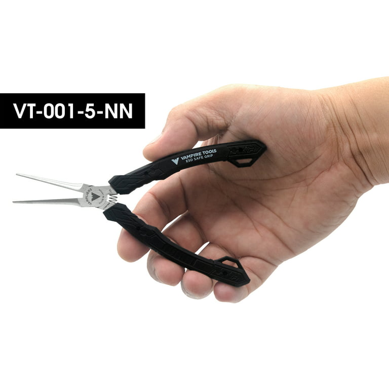 Vampliers 5.5 Precision Mini Needle Long Nose Pliers with No