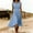 Light Blue, variant on Tank Crew Neck Sleeveless Sundresses for Women Solid Color Elastic Waist Midi Dress Ruffle Stylish Personality Cowboy Wind Work formal Dress Beach Casual Wear