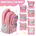thumbnail image 3 of DAKIMOE School Backpack for Teens Cute Girlish Middle High School Bookbag Large Capacity Lightweight Waterproof Daypack for College Students, Pink, 3 of 7