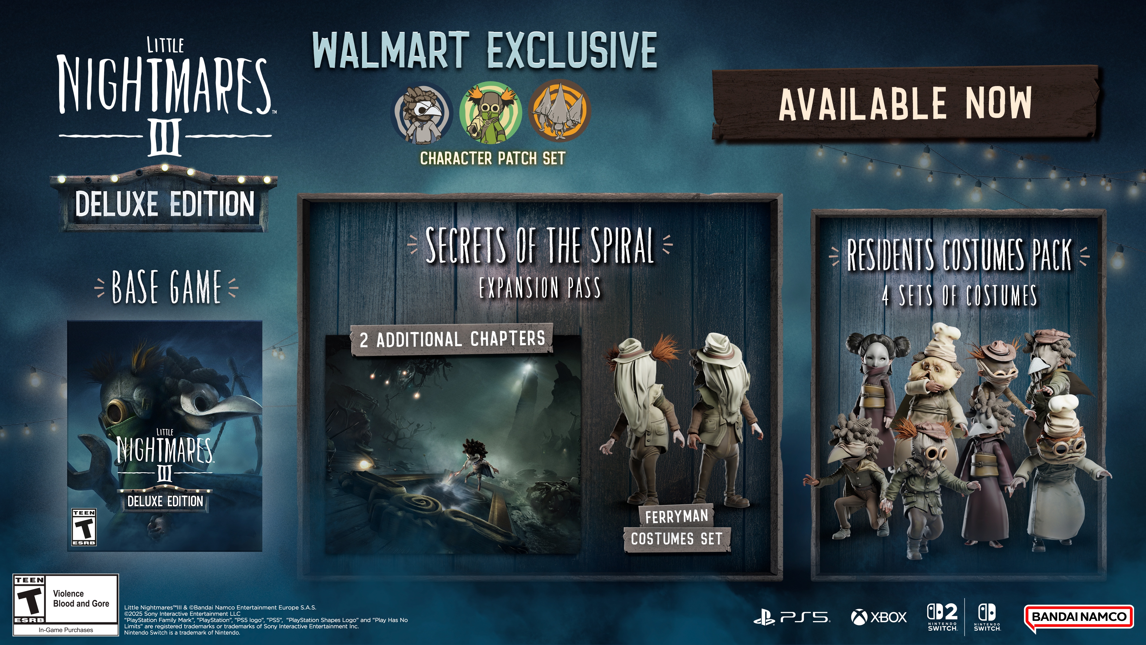 Little Nightmares III: Deluxe Edition + Wal Mart patch, Xbox Series X