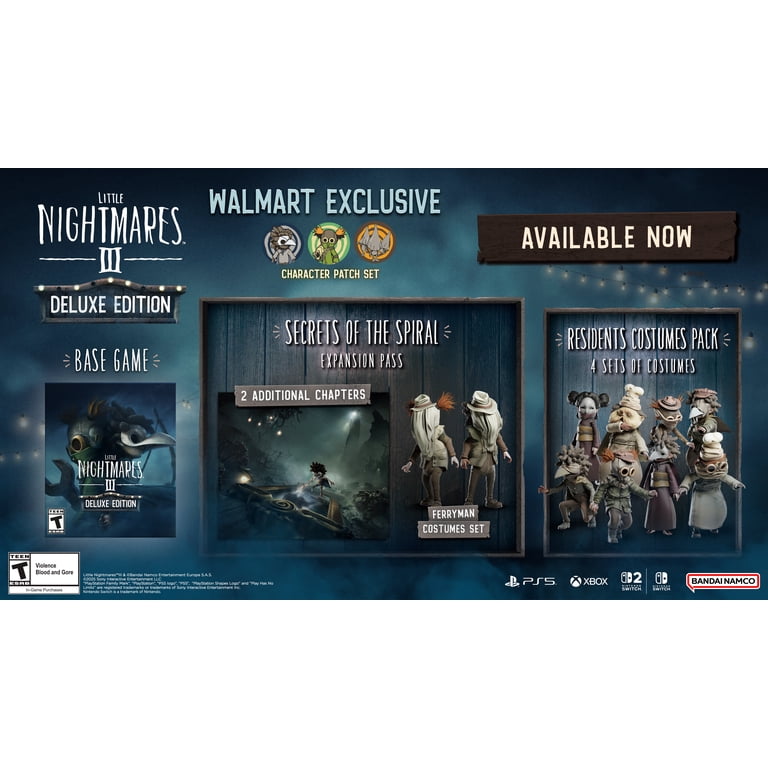 Little Nightmares III: Deluxe Edition + Wal Mart patch, Nintendo