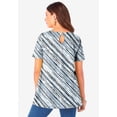 thumbnail image 2 of Roaman's Women's Plus Size Ultimate Cotton Crewneck Short Sleeve Swing Tee, 2 of 6
