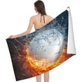 thumbnail image 3 of Yibo Volleyball Ball Sports Beach Towel Large Soft Absorbent Microfiber Quick Dry Bath Towels for Bathroom Men Boys Pool Camping Travel Swimming Picnic Sports, 3 of 9