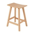 thumbnail image 4 of Costaelm 24" Poly Plastic Outdoor Patio Counter Stool (Set of 2), Teak, 4 of 7