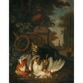 thumbnail image 3 of Dirk Valkenburg 20x24 Black Modern Framed Museum Art Print Titled - A Cat Attacking Chickens by a Basket, a Rake and a Knife, 3 of 5