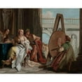 thumbnail image 3 of Tiepolo, Giovanni Battista 14x12 Black Modern Framed Museum Art Print Titled - Alexander the Great and Campaspe in the Studio of Apelles, 3 of 5