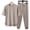 A Khaki, variant on Matching Travel Outfit Short Sleeve Loose Pants Set Summer Loose Breathable Casual Daily Round Collar Suit Khaki S