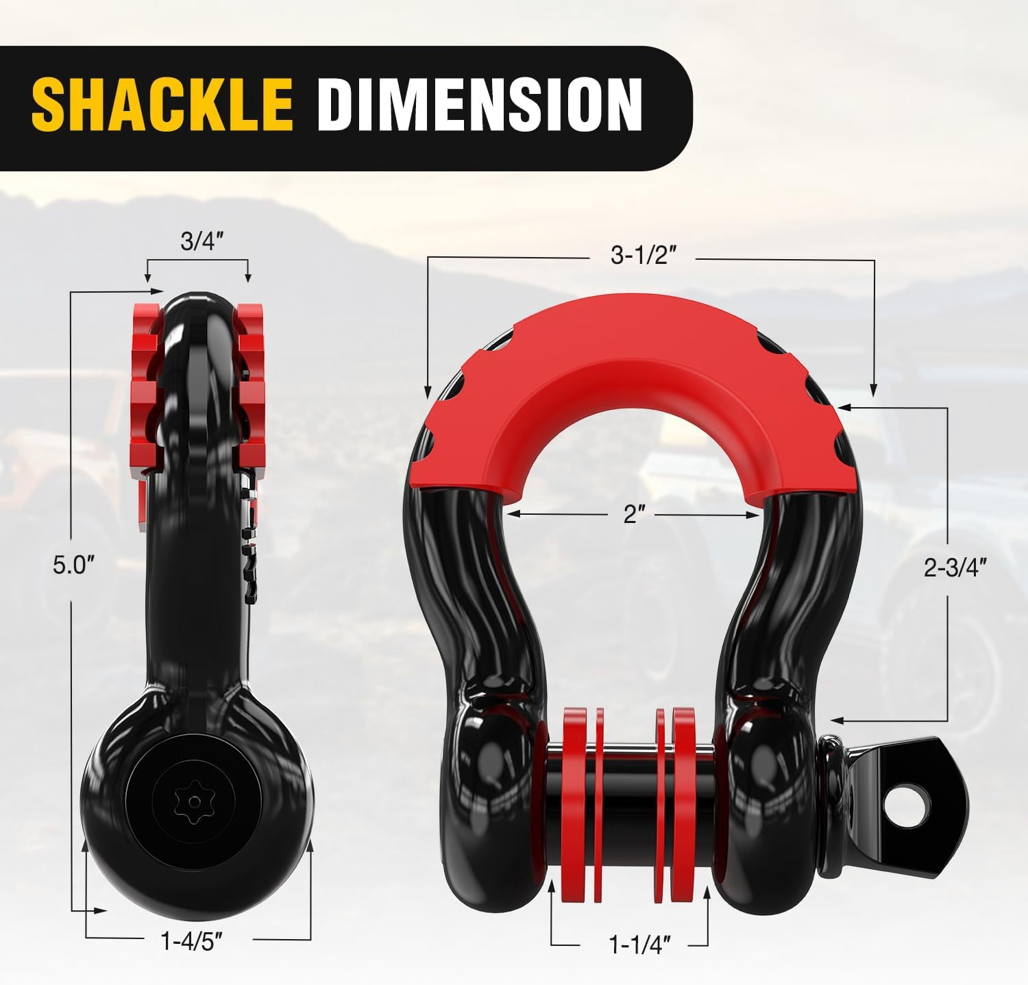 Nilight Offroad Recovery Kit 3" x 8' Tow Strap with Winch Snatch Block Pulley and 2Pcs 3/4" Anti-Theft D-Ring Shackles Storage Bag Heavy Duty Tow Rope for Car Truck SUV ATV (MBS 31500LBS)