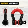 thumbnail image 2 of Nilight Off Road Recovery Kit Tow Strap 3 Inch x 8 Ft Heavy Duty Tow Rope with Winch Snatch Block Pulley and 3/4 Inch Anti-Theft D Ring Shackles Storage Bag 31500 LBS Break Strength, 2 of 9