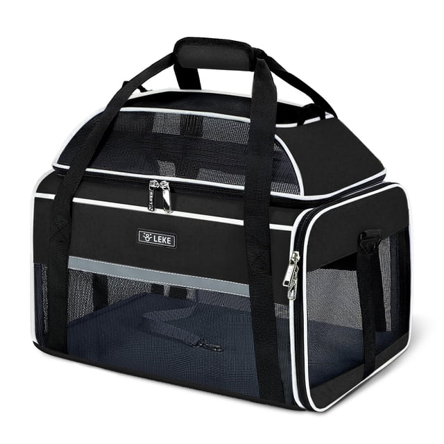 Transportadora para mascotas Lekereise 46 x 33 x 24 cm, aprobada para avión, 7 kg
