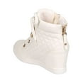 thumbnail image 3 of Fahrenheit EH79 Women Leatherette Quilted Hidden Wedge Sneaker, 3 of 5