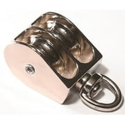 BARON 0178ZD-1-1/2 Rope Pulley, 5/16 in Rope, 1-1/2 in Sheave, Cadmium