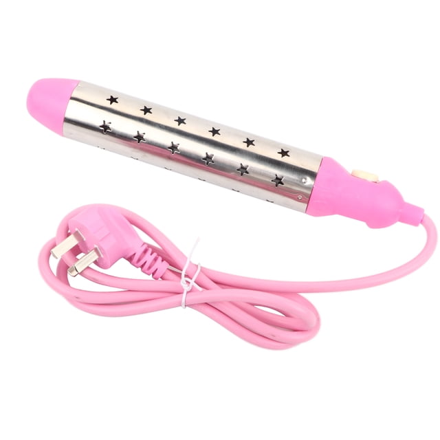 Calentador de inmersión de acero inoxidable con varilla calefactora y apagado automático (2500 W, 1,5 m, rosa)